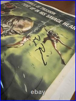 Ricou browning signed Creature From The Black Lagoon Poster 13x30 Ricou browning signed Creature From The Black Lagoon Poster 13x30