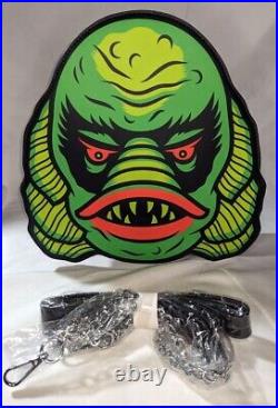 SOURPUSS CREATURE From the Black Lagoon Crossbody Handbag with long chain NEW