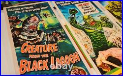 Set Of 3Creature From The Black Lagoon Insert Reproduction Posters