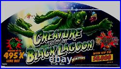 Sign arcade glass CREATURE FROM THE BLACK LAGOON 1954 16x26 Ready To Hang