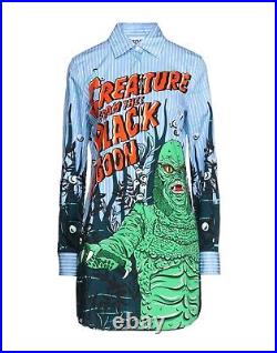 Ss20 Moschino Couture Jeremy Scott Creature From The Black Lagoon Shirt Dress