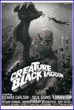 Stan & Vince Creature from the Black Lagoon Mondo Print Poster Mint Sold Out