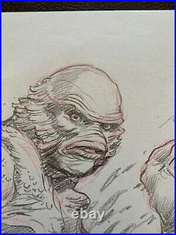 Stan & Vince Creature from the Black Lagoon Original Pencil Art Mondo Artists