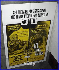 THE CREATURE FROM THE BLACK LAGOON orig onesheet poster IT CAME FROM OUTER SPACE