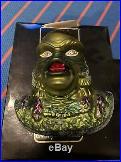 TWO Radko Creature From The Black Lagoon Universal Monsters Christmas Ornament