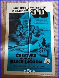 The Creature From The Black Lagoon 3D, One Sheet poster, 1972 Re-release