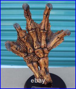 The Creature From The Black Lagoon Fosillized Hand with Wood Stand Display Replica