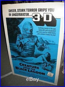 The Creature From The Black Lagoon, Movie One Sheet, 1972 Re-release, 3-D Movie