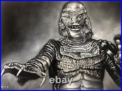 The creature from the black lagoon classic monsters horror goth Velvet Painting