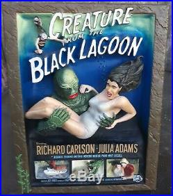 Universal Monsters Creature from the Black Lagoon 3D Resin 1954 Movie Poster Art