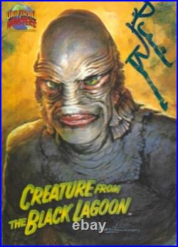 Universal Monsters-ricou Browning-signed Card-#68-creature From The Black Lagoon