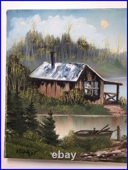 Upcycled Original Thrift Store Oil Painting. With Creature From the Black Lagoon