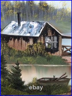 Upcycled Original Thrift Store Oil Painting. With Creature From the Black Lagoon