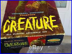 VINTAGE MONSTER 1963 Aurora Creature From The Black Lagoon. EMPTY BOX ONLY 1963