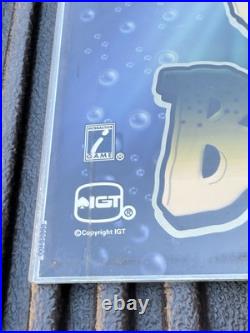 Vintage Creature From The Black Lagoon Slot Machine Belly Glass HTF 20x9.75 Vintage Creature From The Black Lagoon Slot Machine Belly Glass HTF 20x9.75