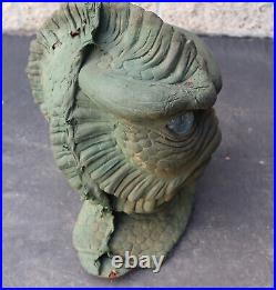 Vintage Horror Monster Head Display Creature From The Black Lagoon Kraa Rare
