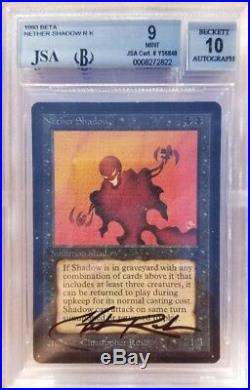 Vintage Magic SIGNED MINT BGS/JSA/BAS 9/10 MTG Beta Nether Shadow. 5 from 9.5