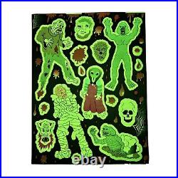 Vintage Monster Stickers Glow in the dark Creature From Black Lagoon Wolfman +