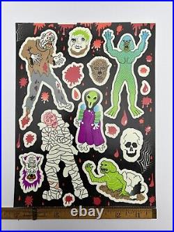 Vintage Monster Stickers Glow in the dark Creature From Black Lagoon Wolfman +