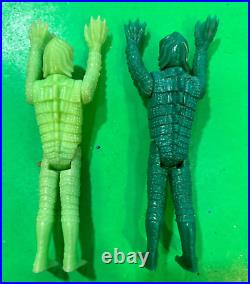 Vintage Remco CREATURE From Black Lagoon (2) Figure LOT GLOW and Non-Glow 3 3/4