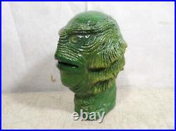 Vintage Solid Chalkware Plaster Creature From The Black Lagoon Head Figure OOAK