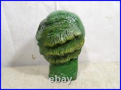 Vintage Solid Chalkware Plaster Creature From The Black Lagoon Head Figure OOAK