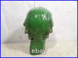 Vintage Solid Chalkware Plaster Creature From The Black Lagoon Head Figure OOAK