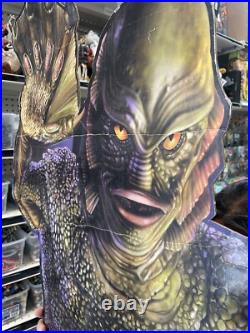 Vtg Creature From the Black Lagoon 6 Ft. Cardboard Cut Out Double Sided