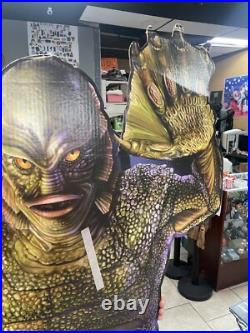Vtg Creature From the Black Lagoon 6 Ft. Cardboard Cut Out Double Sided
