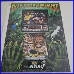 Williams Creature From The Black Lagoon Promo Pinball Flyer Signed John Trudeau