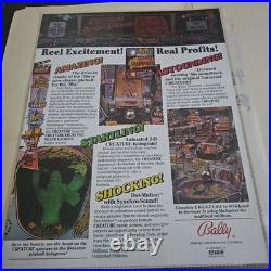 Williams Creature From The Black Lagoon Promo Pinball Flyer Signed John Trudeau